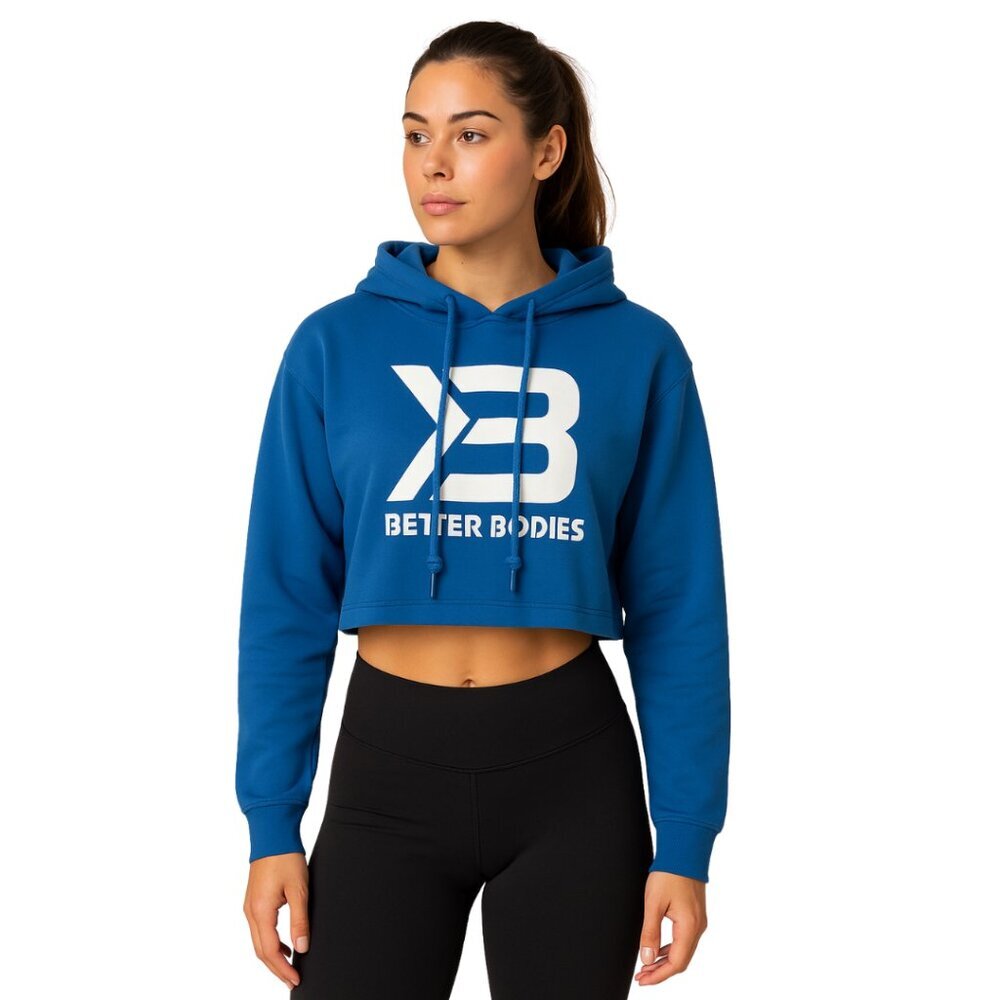 Cropped Hoodie, bright blue, Better Bodies, Size Small